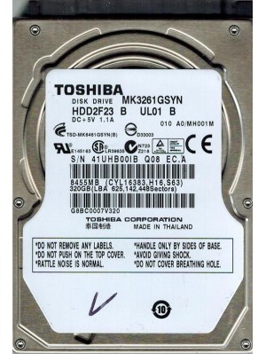 HDD 2.5" SATA  320GB Toshiba 7200rpm 16MB (MK3261GSYN) Refurbished