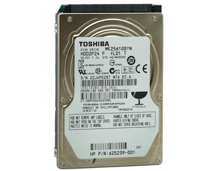 HDD 2.5" SATA  250Gb Toshiba 7200rpm 16Mb (MK2561GSYN) Refurbished