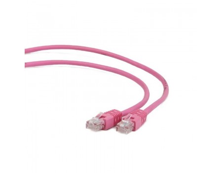 Патч-корд UTP Cablexpert (PP12-1M/RO) литой, 50u "штекер с защелкой, 1 м, розовый