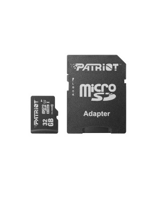 MicroSDHC 32GB UHS-I Class 10 Patriot LX + SD-adapter (PSF32GMCSDHC10)