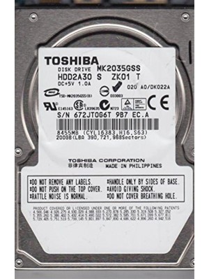 HDD 2.5" SATA  200GB Toshiba 5400rpm 8MB (MK2035GSS) Refurbished
