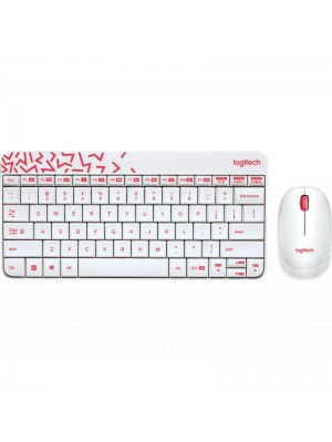 Комплект (клавіатура, миша) бездротовий Logitech MK240 White USB (920-008212)