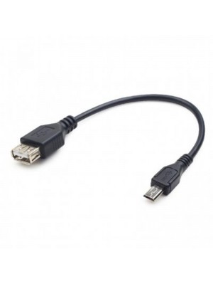 Кабель Cablexpert (A-OTG-AFBM-03), USB2.0 - USB Micro-B, 0.15 м, черный