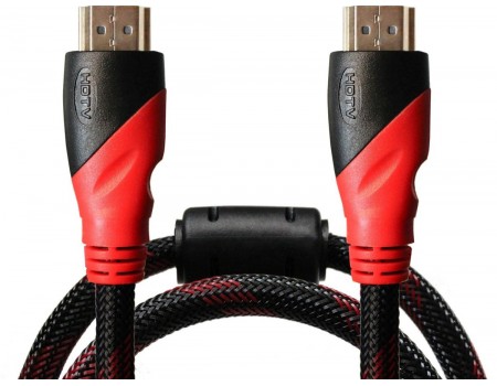 Кабель Grand-X (HDN-1080P) HDMI-HDMI, 1.5м, червоно-чорний
