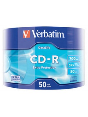 CD-R Verbatim (43787) 700Mb 52x Wrap-box 50 шт Extra