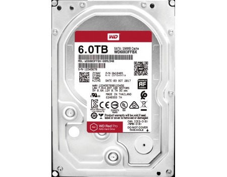 HDD SATA 6.0TB WD Red Pro NAS 7200rpm 256MB (WD6003FFBX)