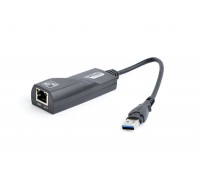 Мережевий адаптер Gembird (NIC-U3-02) USB — Fast Ethernet, чорний
