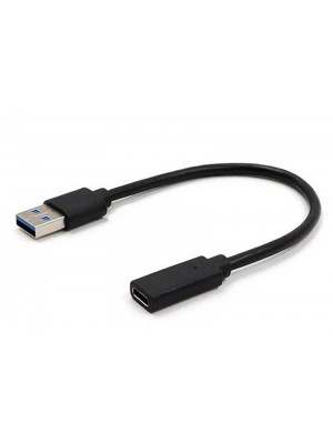 Адаптер Cablexpert (A-USB3-AMCF-01) USB3.0 - USBType-C, 0.1 м, черный