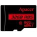 MicroSDHC 32GB UHS-I Class 10 Apacer + SD adapter (AP32GMCSH10U5-R)