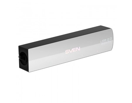 Концентратор USB2.0 Sven HB-891 срібний, 4xUSB2.0