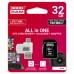MicroSDHC 32GB UHS-I Class 10 GOODRAM + SD-adapter + OTG Card reader (M1A4-0320R12)