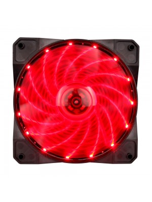 Вентилятор 1stPlayer A1-15LED Red bulk; 120х120х25мм, 4-pin