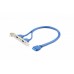 Планка розширення Cablexpert (CC-USB3-RECEPTACLE) USB3.0-10P, 0.44 м, синий