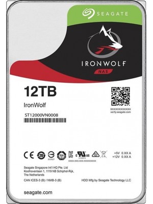 HDD SATA 12.0TB Seagate IronWolf NAS 7200rpm 256MB (ST12000VN0008)