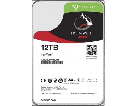 HDD SATA 12.0TB Seagate IronWolf NAS 7200rpm 256MB (ST12000VN0008)