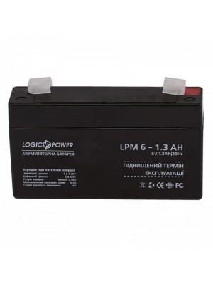 Акумуляторна батарея LogicPower LPM 6V 1.3AH (LPM 6 - 1.3 AH) AGM