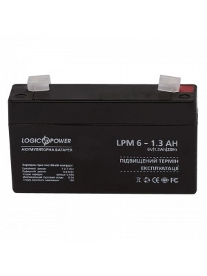 Аккумуляторная батарея LogicPower LPM 6V 1.3AH (LPM 6 - 1.3 AH) AGM