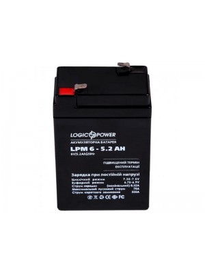 Акумуляторна батарея LogicPower LPM 6V 5.2AH (LPM 6 - 5.2 AH) AGM