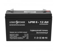 Акумуляторна батарея LogicPower LPM 6V 12AH (LPM 6 - 12 AH) AGM