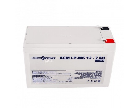Акумуляторна батарея LogicPower 12V 7AH (LPM-MG 12 - 7 AH) AGM мультигель