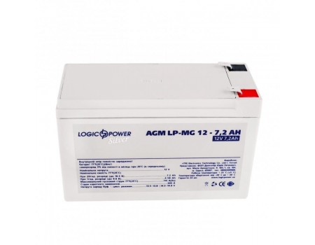 Акумуляторна батарея LogicPower 12V 7.2AH (LPM-MG 12 - 7.2 AH) AGM мультигель