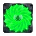 Вентилятор 1stPlayer A1-15LED Green bulk; 120х120х25мм, 4-pin