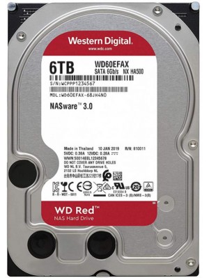 HDD SATA 6.0TB WD Red NAS 5400rpm 256MB (WD60EFAX)
