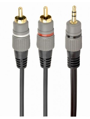 Аудіо кабель Cablexpert (CCA-352-10M), 2хRCA-3.5 мм, 10 м, чорний