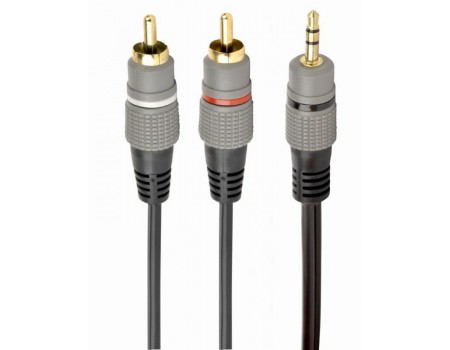 Аудіо кабель Cablexpert (CCA-352-10M), 2хRCA-3.5 мм, 10 м, чорний