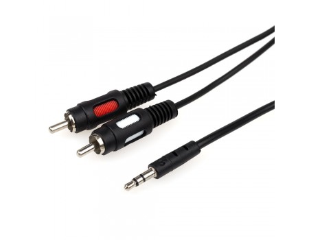 Аудио-кабель Atcom (10810) mini-jack 3.5мм(M)-2xRCA(M) 0.8м пакет