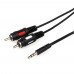 Аудио-кабель Atcom (10810) mini-jack 3.5мм(M)-2xRCA(M) 0.8м пакет