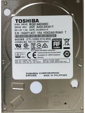 HDD 2.5" SATA 200GB Toshiba 8MB 4200rpm (MQ01AAD020C)