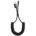 Кабель Baseus Fish eye Spring Data Cable USB For lightning Black