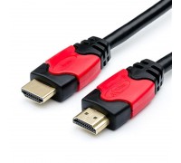 Кабель Atcom (24941) HDMI-HDMI ver 2.0, 4K, 1м Red/Gold, пакет