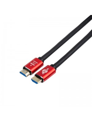 Кабель Atcom (24945) HDMI-HDMI ver 2.0, 4K, 5 м Red/Gold, пакет