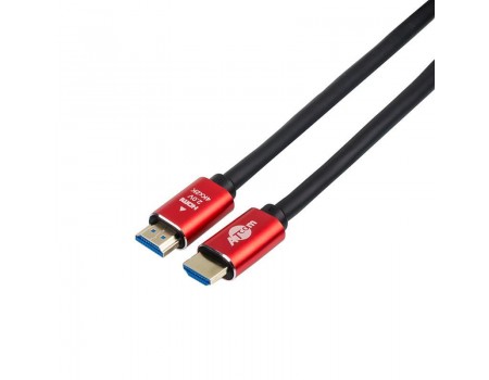 Кабель Atcom (24945) HDMI-HDMI ver 2.0, 4K, 5 м Red/Gold, пакет