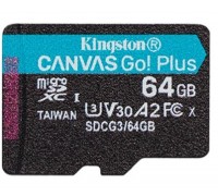 MicroSDXC 64GB UHS-I/U3 Class 10 Kingston Canvas Go! Plus R170/W70MB/s (SDCG3/64GBSP)