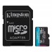 MicroSDXC 128GB UHS-I/U3 Class 10 Kingston Canvas Go! Plus R170/W90MB/s + SD-адаптер (SDCG3/128GB)