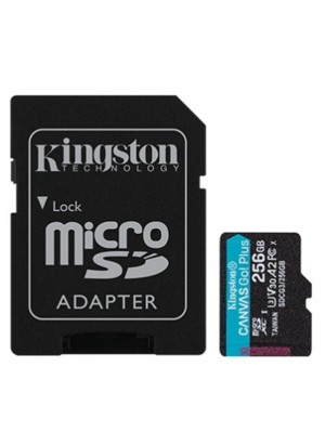MicroSDXC 256GB UHS-I/U3 Class 10 Kingston Canvas Go! Plus R170/W90MB/s + SD-адаптер (SDCG3/256GB)