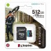MicroSDXC 512GB UHS-I/U3 Class 10 Kingston Canvas Go! Plus R170/W90MB/s+ SD-адаптер (SDCG3/512GB)