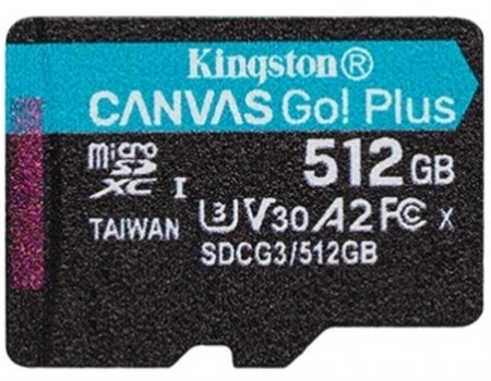 MicroSDXC 512GB UHS-I/U3 Class 10 Kingston Canvas Go! Plus R170/W90MB/s (SDCG3/512GBSP)