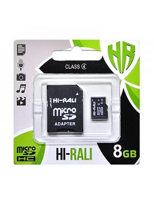 MicroSDHC   8GB Class 4 Hi-Rali + SD-adapter (HI-8GBSDCL4-01)