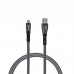 Кабель Grand-X USB-microUSB, 2А, 1м (FM09), плоский, упаковка гифтбокс с окном