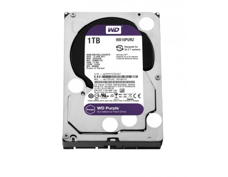 HDD SATA 1.0TB WD Purple 5400rpm 64MB (WD10PURZ) Refurbished