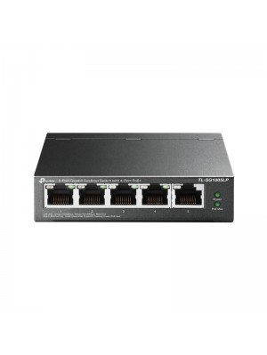 Комутатор TP-Link TL-SG1005LP (1хGE, 4xGE PoE+, max PoE 40W)