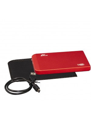 Внешний карман Frime SATA HDD/SSD 2.5", USB 2.0, Metal, Red (FHE63.25U20)