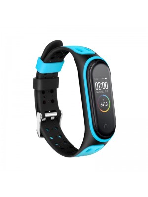 Ремешок BeCover Colour Style для Xiaomi Mi Smart Band 5/Mi Smart Band 6 Black-Blue (705154)