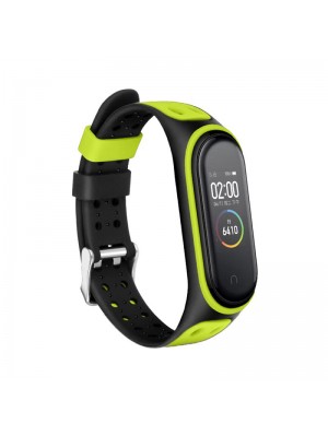 Ремешок BeCover Colour Style для Xiaomi Mi Smart Band 5/Mi Smart Band 6 Black-Green (705156)