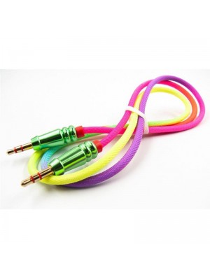 Аудио-кабель Dengos mini-Jack 3.5 mm(M)-mini-Jack 3.5 mm(M) 1м, Rainbow (AUDIO-NTK-RAINBOW)