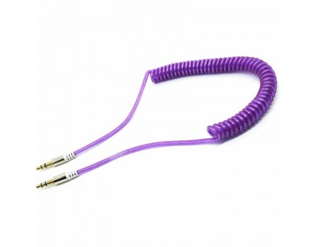 Аудио-кабель Dengos mini-Jack 3.5 mm(M)-mini-Jack 3.5 mm(M) 1м, Purple (AUDIO-PLS-PRUZH-PURPLE)